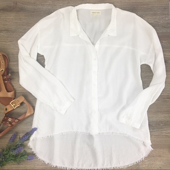 Anthropologie Tops - Anthropologie | Cloth & Stone White Button Down